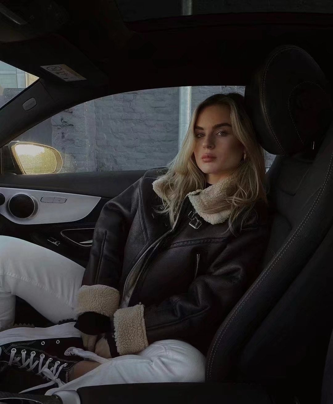 Giacca da donna alla moda autunno, spessa e calda, in pelliccia sintetica, vintage, a maniche lunghe, con cintura e orlo, capispalla da donna, eleganti top