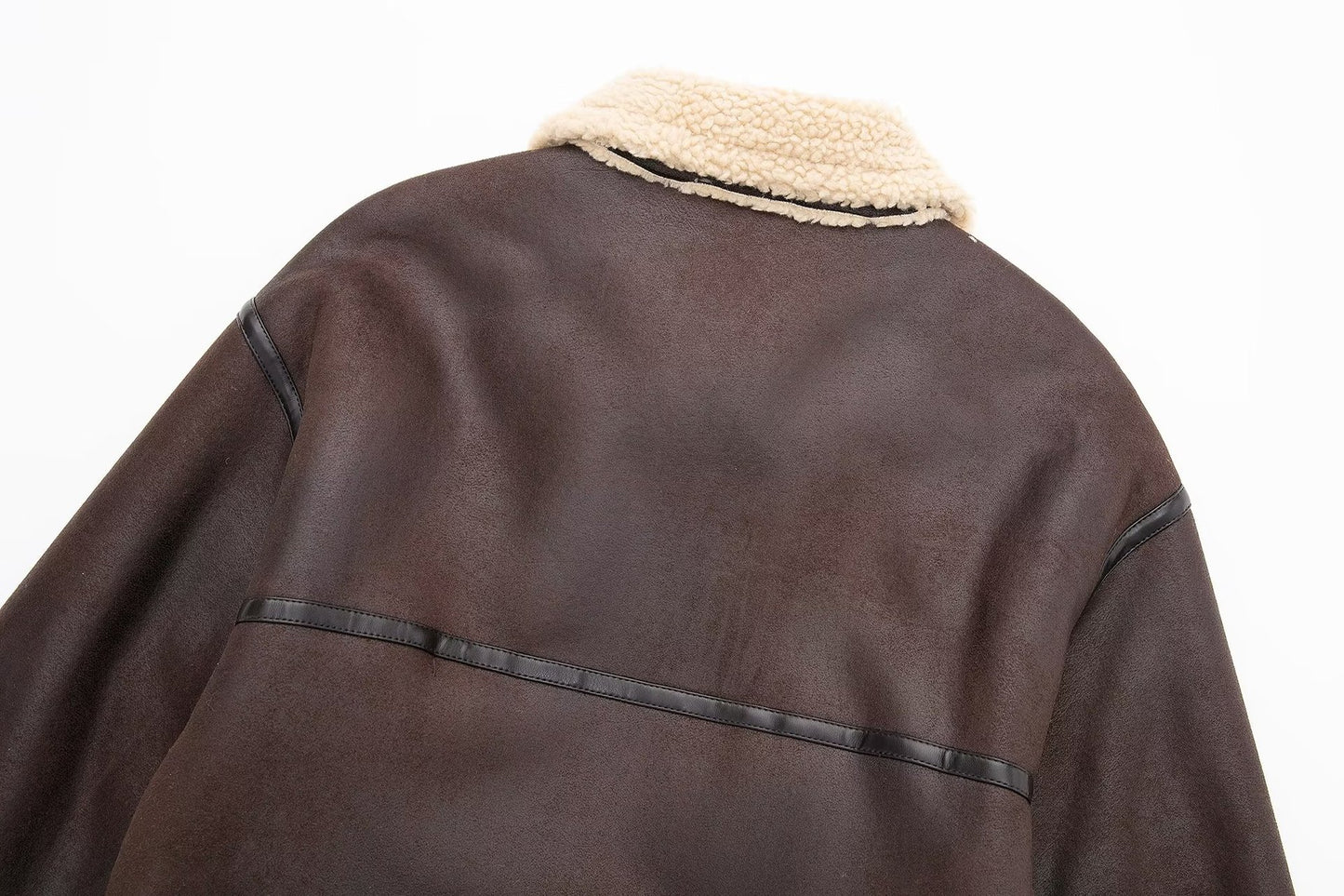Giacca da donna alla moda autunno, spessa e calda, in pelliccia sintetica, vintage, a maniche lunghe, con cintura e orlo, capispalla da donna, eleganti top