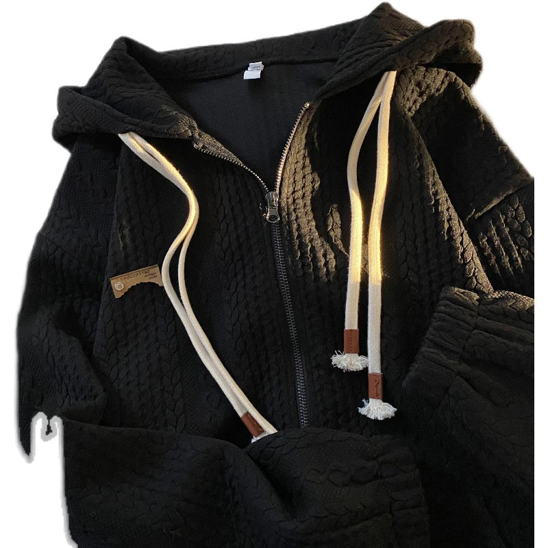 Felpe con cappuccio con cerniera larghe con tasca Felpe con cappuccio con cerniera vintage da donna Streetwear Cardigan a maniche lunghe y2k Top in tessuto femminile