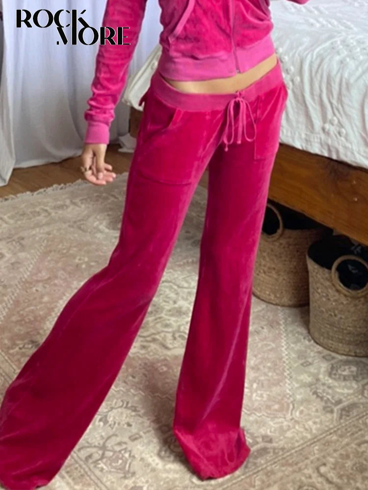 Giacca con cappuccio in velluto Rockmore Felpe da donna Harajuku Tasche con cerniera Felpe corte Felpe con cappuccio Estetica Slim Top Vestiti autunnali