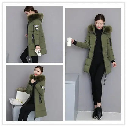 2024 Nuovo cappotto invernale da donna giacca in pelliccia scollo lungo cappotti di base giacche spesse cotone imbottito capispalla parka vestiti femminili 