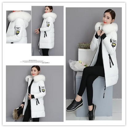 2024 Nuovo cappotto invernale da donna giacca in pelliccia scollo lungo cappotti di base giacche spesse cotone imbottito capispalla parka vestiti femminili 