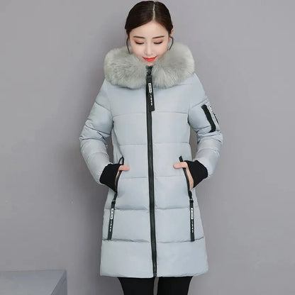 2024 Nuovo cappotto invernale da donna giacca in pelliccia scollo lungo cappotti di base giacche spesse cotone imbottito capispalla parka vestiti femminili 
