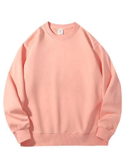Felpe girocollo in cotone oversize per donna, capispalla autunnali, felpe in spugna larghe, felpe casual da donna