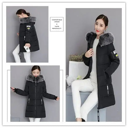 2024 Nuovo cappotto invernale da donna giacca in pelliccia scollo lungo cappotti di base giacche spesse cotone imbottito capispalla parka vestiti femminili 