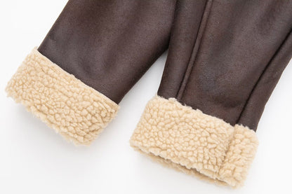 Giacca da donna alla moda autunno, spessa e calda, in pelliccia sintetica, vintage, a maniche lunghe, con cintura e orlo, capispalla da donna, eleganti top