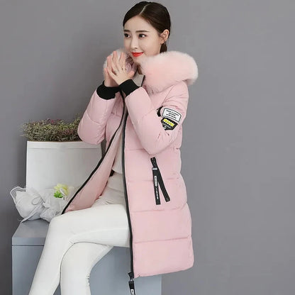 2024 Nuovo cappotto invernale da donna giacca in pelliccia scollo lungo cappotti di base giacche spesse cotone imbottito capispalla parka vestiti femminili 
