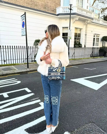 Y2K TRAF Cappotti oversize in pelliccia sintetica da donna alla moda 2024 Giacche invernali spesse e calde Casual con tasche Eleganti da donna Nuovi capispalla