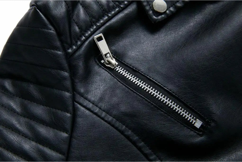 2024 Nuova moda donna finta giacca in pelle primavera autunno cerniera casual pu cappotto donna biker capispalla abbigliamento donna S-XXXL