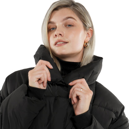 Giacca invernale imbottita da donna, di media lunghezza, con cintura, antispruzzo, idrorepellente, antivento, antimacchia