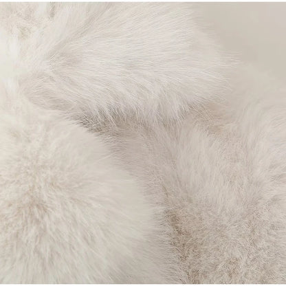 Cappotto in pelliccia sintetica soffice da donna, spesso e caldo, con colletto rovesciato, alla moda, di lusso, top 2024, elegante da donna, soprabito da strada