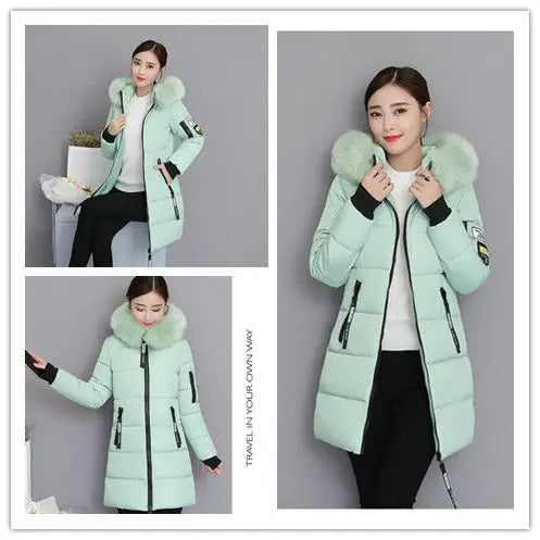 2024 Nuovo cappotto invernale da donna giacca in pelliccia scollo lungo cappotti di base giacche spesse cotone imbottito capispalla parka vestiti femminili 