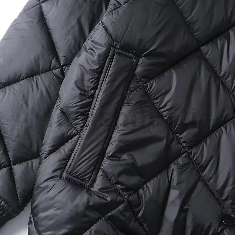 Modishdutti 2024 Giacca da pilota con bottoni larghi alla moda da donna di alta qualità Parka Cappotto da donna con tasche casuali di colore solido