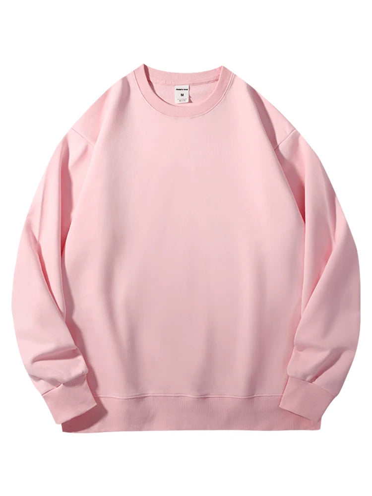 Felpe girocollo in cotone oversize per donna, capispalla autunnali, felpe in spugna larghe, felpe casual da donna