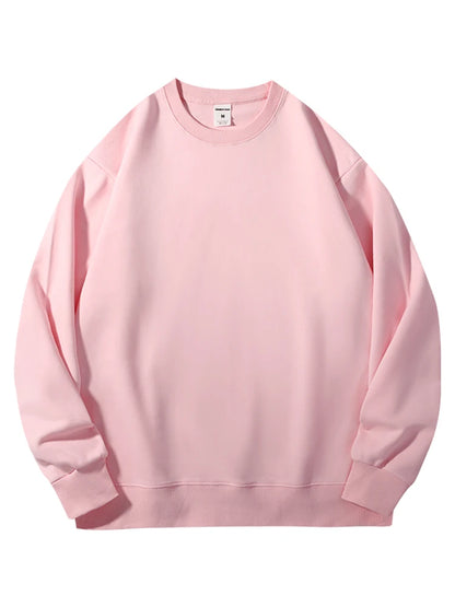 Felpe girocollo in cotone oversize per donna, capispalla autunnali, felpe in spugna larghe, felpe casual da donna