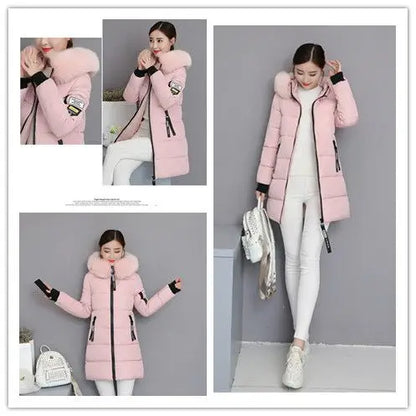 2024 Nuovo cappotto invernale da donna giacca in pelliccia scollo lungo cappotti di base giacche spesse cotone imbottito capispalla parka vestiti femminili 