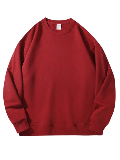 Felpe girocollo in cotone oversize per donna, capispalla autunnali, felpe in spugna larghe, felpe casual da donna