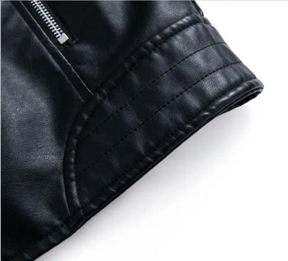 2024 Nuova moda donna finta giacca in pelle primavera autunno cerniera casual pu cappotto donna biker capispalla abbigliamento donna S-XXXL